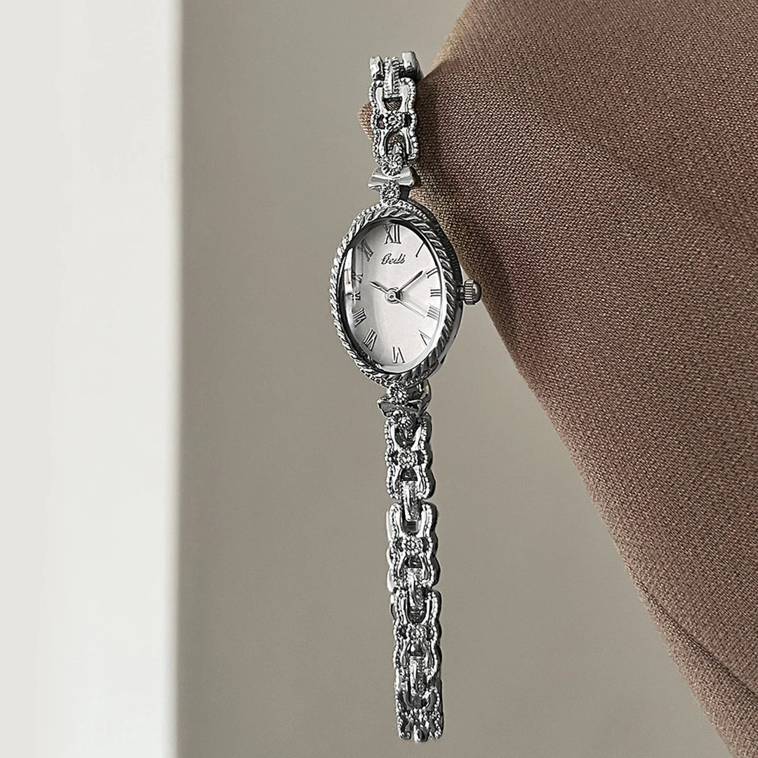 GEDI Women's Watch Luxury Elegant Oval Gold Silver Small Bracelet Clock Roman Numeral Dial Woman Watches Exquisite Wristwatch