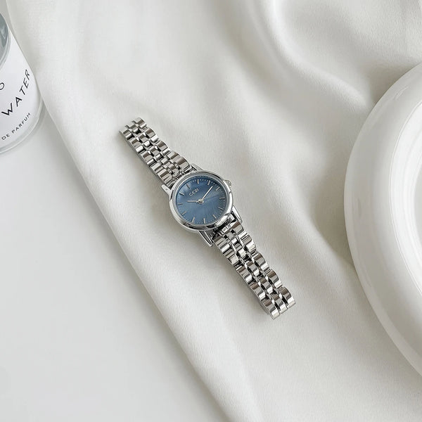Gedi watches woman stainless steel simple fashion quartz watch ladies minimalist wristwatch silver clock valentine's day gift