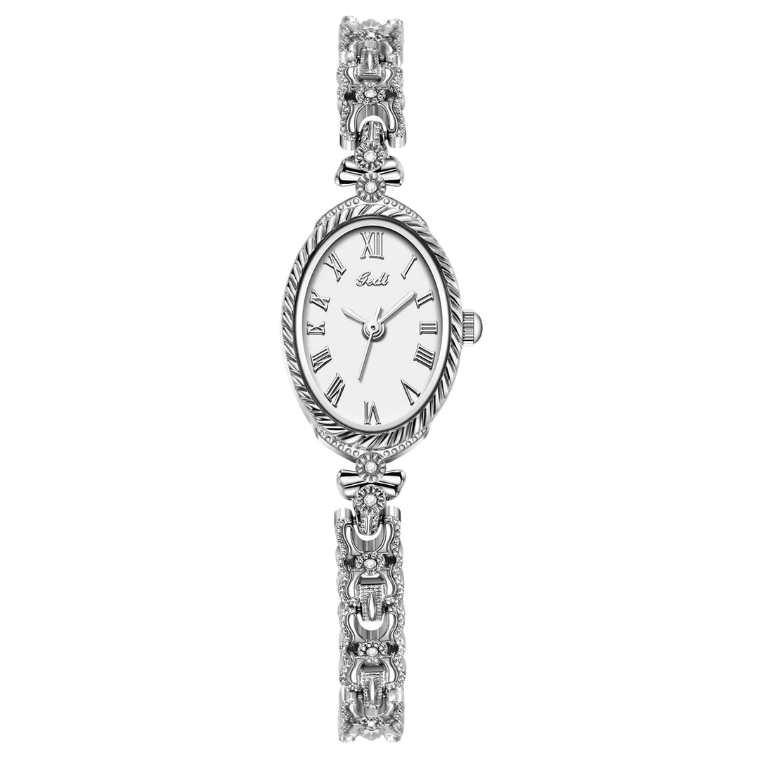 GEDI Women's Watch Luxury Elegant Oval Gold Silver Small Bracelet Clock Roman Numeral Dial Woman Watches Exquisite Wristwatch