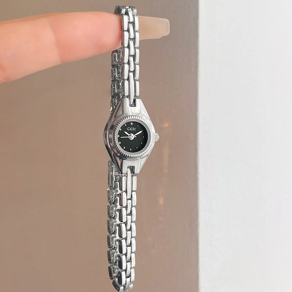 Gedi vintage women watch minimalist gold bracelet ladies watch elegant casual small round quartz wristwatch for girlfriend